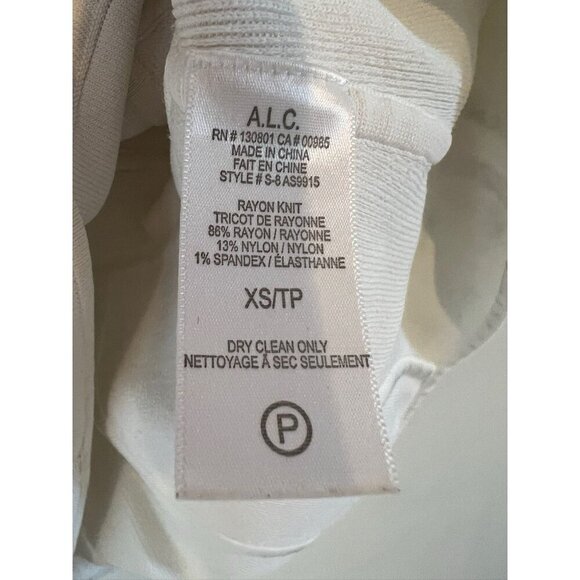 A.L.C. Knit top White XS Peplum Blouse - Picture 12 of 14